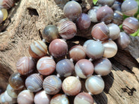 Polished Botswana Agate Beaded Necklace - Sold Per Item- From Botswana