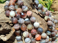 Polished Botswana Agate Beaded Necklace - Sold Per Item- From Botswana