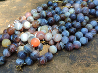 Polished Botswana Agate Beaded Necklace - Sold Per Item- From Botswana