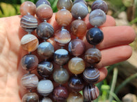 Polished Botswana Agate Beaded Necklace - Sold Per Item- From Botswana