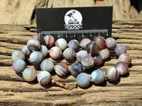 Polished Botswana Agate Beaded Necklace - Sold Per Item- From Botswana