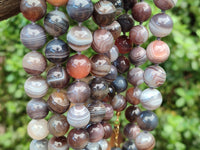 Polished Botswana Agate Beaded Necklace - Sold Per Item- From Botswana