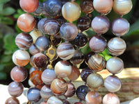 Polished Botswana Agate Beaded Necklace - Sold Per Item- From Botswana