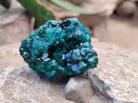 Natural Dioptase On Dolomite Specimens x 6 From Likasi, Congo