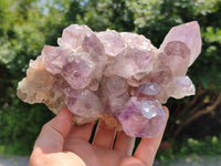 Natural Jacaranda Amethyst Quartz Clusters x 2 from Mumbwa, Zambia