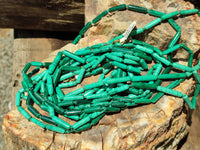 Polished Malachite Barrel Shaped Beaded Necklace - Sold Per Item- From Congo