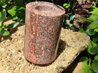 Polished Snakeskin Jasper Candle Holders x 2 From Australia