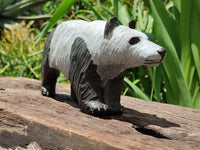 Hand Made Wonder Stone Panda Carving x 1 From Zimbabwe