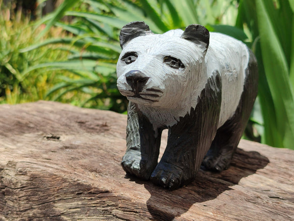 Hand Made Wonder Stone Panda Carving x 1 From Zimbabwe