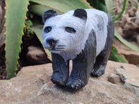 Hand Made Wonder Stone Panda Carving x 1 From Zimbabwe