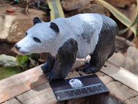 Hand Made Wonder Stone Panda Carving x 1 From Zimbabwe