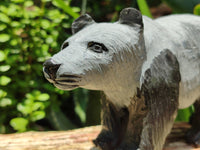 Hand Made Wonder Stone Panda Carving x 1 From Zimbabwe