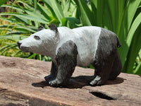 Hand Made Wonder Stone Panda Carving x 1 From Zimbabwe