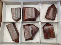 Polished Tiger Iron Jasper Points x 6 From South Africa