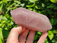 Polished Double Terminated Rose Quartz Points x 6 From Ambatondrazaka, Madagascar