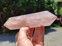 Polished Double Terminated Rose Quartz Points x 6 From Ambatondrazaka, Madagascar