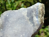 Natural Blue Lace Agate Geode Specimens x 3 From Malawi