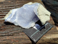 Natural Blue Lace Agate Geode Specimens x 3 From Malawi