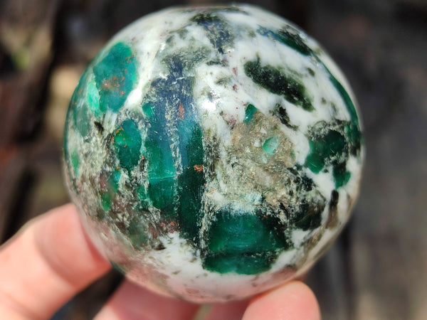 Polished Rare Emerald Mica In Matrix Spheres x 3 From Mutoko, Zimbabwe