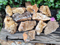 Natural Limonite Quartz Clusters x 12 From Solwezi, Zambia