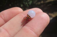 Polished Pair of Blue Lace Agate Stud Earrings - sold per Pair - From Namibia