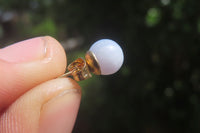 Polished Pair of Blue Lace Agate Stud Earrings - sold per Pair - From Namibia