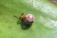 Polished Pair of Snakeskin Rhyolite Jasper Stud Earrings - sold per Pair - From Australia