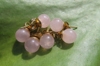 Polished Pair of Rose Quartz Stud Earrings - sold per Pair - From South Africa