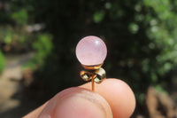 Polished Pair of Rose Quartz Stud Earrings - sold per Pair - From South Africa