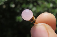 Polished Pair of Rose Quartz Stud Earrings - sold per Pair - From South Africa