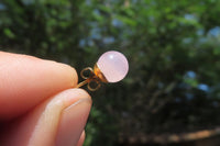 Polished Pair of Rose Quartz Stud Earrings - sold per Pair - From South Africa