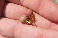 Polished Pair of Unakite Stud Earrings - Sold per Pair - From South Africa