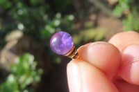 Polished Pair of Gemmy Amethyst Stud Earrings - sold per Pair - From Zambia