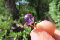 Polished Pair of Gemmy Amethyst Stud Earrings - sold per Pair - From Zambia