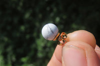 Polished Pair of Lightning Strike Magnesite - Howlite Stud Earrings - Sold per Pair - From Zimbabwe