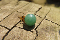 Polished Pair of Aventurine Stud Earrings - Sold per Pair - From Zimbabwe