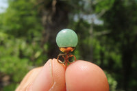 Polished Pair of Aventurine Stud Earrings - Sold per Pair - From Zimbabwe