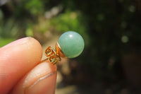 Polished Pair of Aventurine Stud Earrings - Sold per Pair - From Zimbabwe