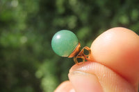 Polished Pair of Aventurine Stud Earrings - Sold per Pair - From Zimbabwe