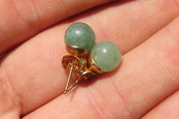 Polished Pair of Aventurine Stud Earrings - Sold per Pair - From Zimbabwe