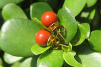 Polished Pair of Red Jasper Stud Earrings - Sold per Pair - From South Africa