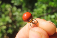 Polished Pair of Red Jasper Stud Earrings - Sold per Pair - From South Africa