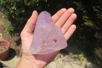 Polished Window Amethyst Quartz Crystals x 2 From Akansobe, Madagascar