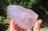 Polished Window Amethyst Quartz Crystals x 2 From Akansobe, Madagascar