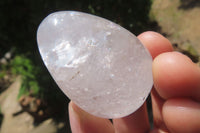 Polished Girasol Pearl Quartz Gemstone Eggs x 20 From Madagascar