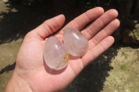 Polished Girasol Pearl Quartz Gemstone Eggs x 20 From Madagascar