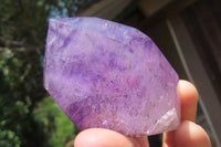 Polished Window Amethyst Quartz Crystals x 3 From Akansobe, Madagascar