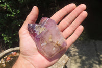 Polished Window Amethyst Quartz Crystals x 3 From Akansobe, Madagascar