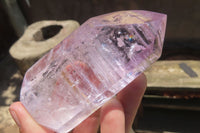 Polished Window Amethyst Quartz Crystals x 3 From Akansobe, Madagascar