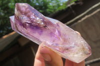 Polished Window Amethyst Quartz Crystals x 3 From Akansobe, Madagascar